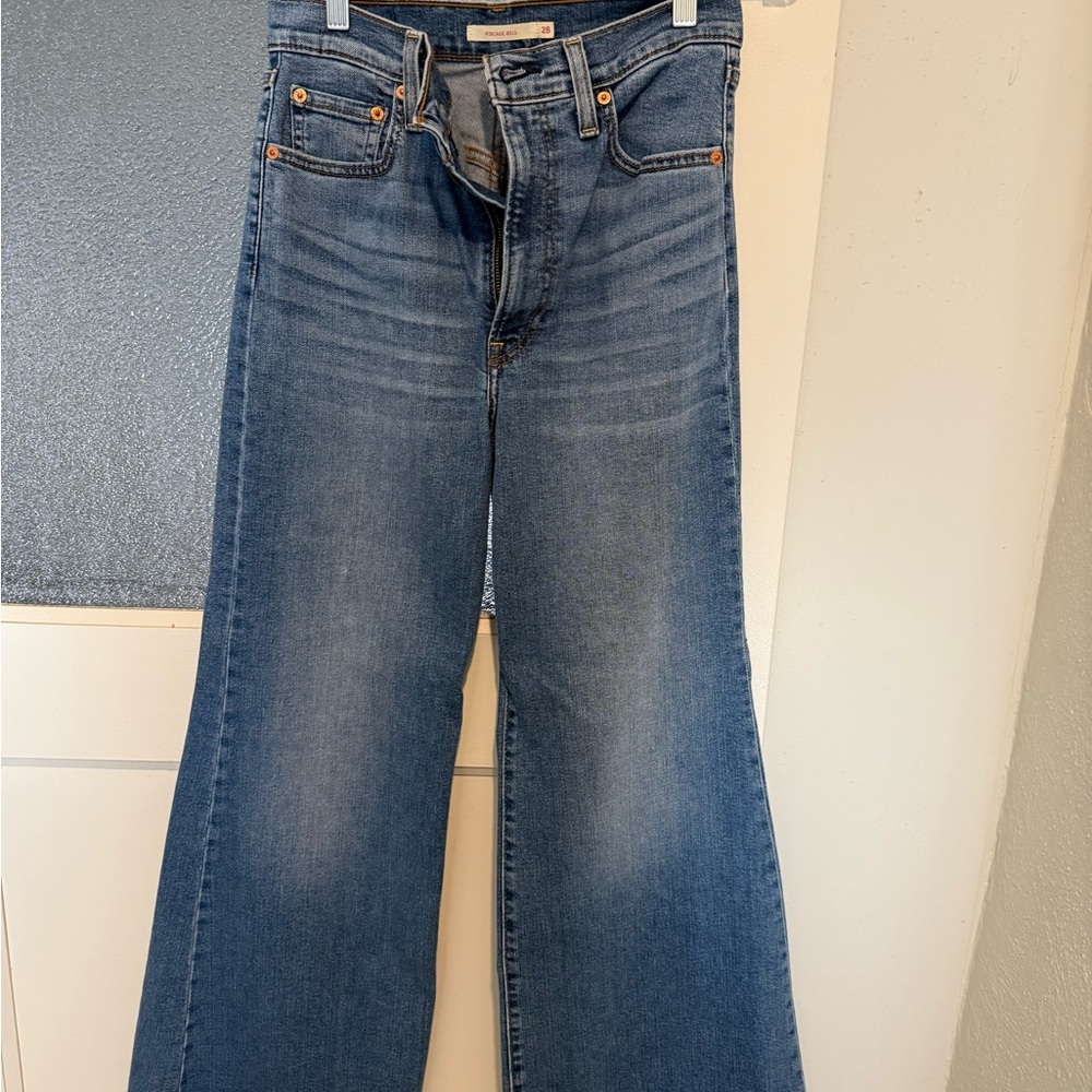 Levi’s ribcage bellbottom jeans